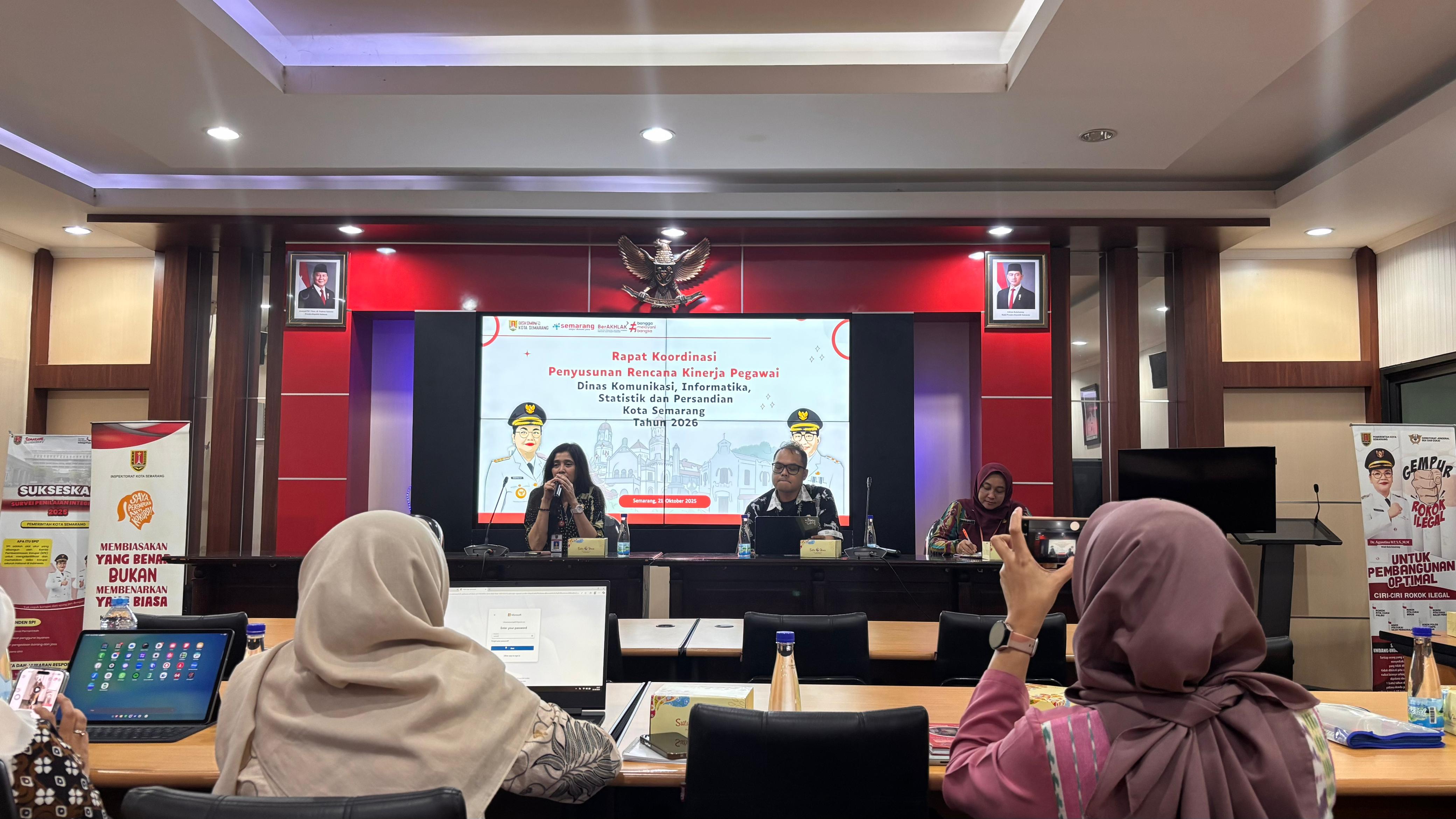 Diskominfo Kota Semarang Gelar Rakor Penyusunan Rencana Kinerja Pegawai Tahun 2026